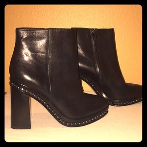 Coach leather studded Justina bootie